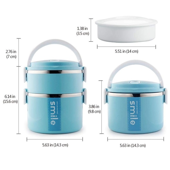 Hot Stackable Stainless Steel Lunch Box w/ Insulated Carrying Case - Picture 11 of 11